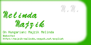 melinda majzik business card